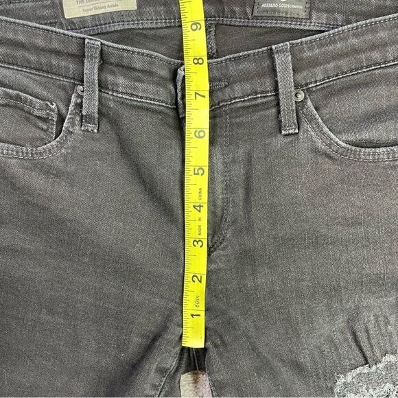 Ag Adriano Goldschmied Jeans Women's 28 Black Super Skinny Ankle Low Rise Ripped - Picture 11 of 13